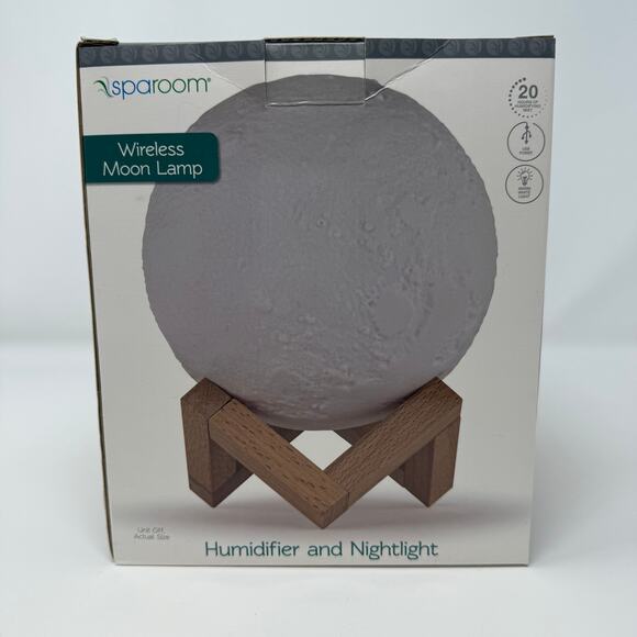 Sparoom Wireless Moon Lamp Selene Humidifier and Night Light New in Box - Picture 1 of 8